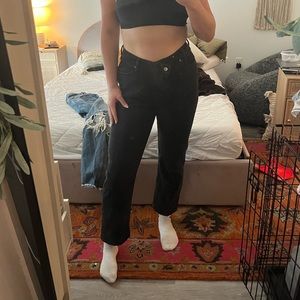 Abercrombie “dad fit” high rise jeans